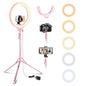 Aureday 14'' Pink Selfie Ring Light with 62'' Tripod Stand and Phone Holder, Dimmable LED Phone Ringlight for Makeup/Video Recording/Photography, Circle Lighting for Cell Phones&Lightweight Cameras