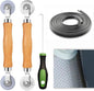 Screen Repair Tool Kit – Includes 2 Types of Screen Roller Tools, 32ft Screen Retainer Spline, and Spline Removal Hook – 4-in-1 Window & Door Mesh Installation Set