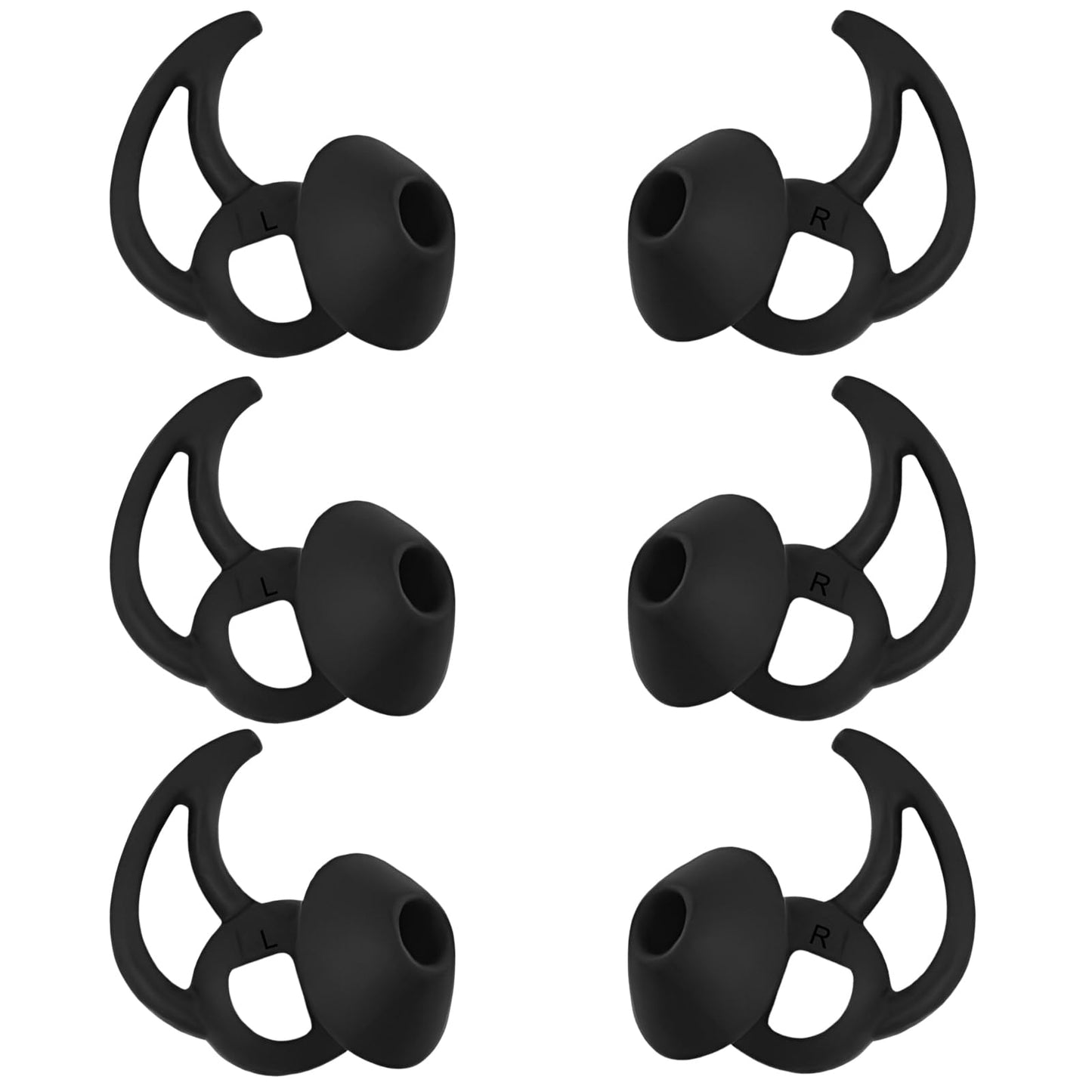 WKYMY Silicone Replacement Earbud Tips Earbud Covers Ear Tips Compatible with Bose Quietcomfort and Sport Headphone Rubber Tips Large 3 Pairs