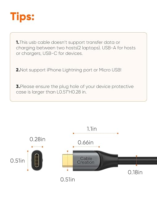 CableCreation USB C to USB A Cable 1FT,USB 3.1 USB 3.2 Gen2 10Gbps USB A to C Data Cable, Android Auto Cord 3A for USB C External SSD MacBook Pro iPad S21, iPhone 16/15 Pro Max Plus,0.3m
