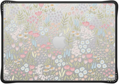 CASETiFY Impact MacBook Air 15" (M2-M4) Case [Cushioned Impact Corners/Scratch-Resistant/Anti-Slip Grip] - Eleanor by Ivory Paper Co - Clear Black