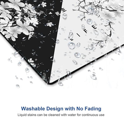 Inspirational Quote Mouse Pad - Square Waterproof Non-Slip Rubber Base for Office Laptop, 9.5"x7.9"x0.12" Inch (Death and Life)