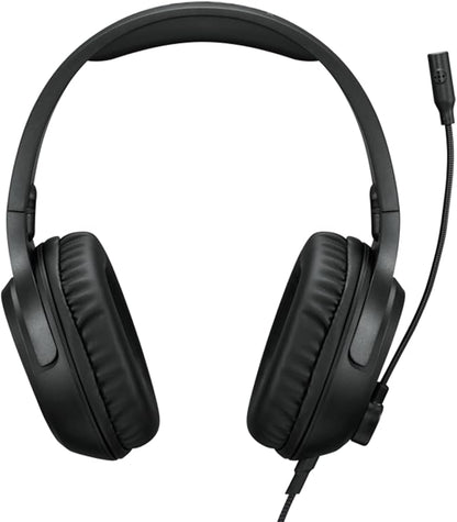 Lenovo H110 Wired Gaming Headset - 3.5mm Connection, Omni-Directional Microphone, Breathable Ear Cups, Built-in Volume Wheel - Black