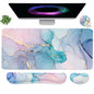 Large Keyboard Mouse Pad Set, Extended Mouse Pad+Keyboard Wrist Rest Support, Memory Foam Ergonomic Easy Typing, 4Pcs (35.4×15.7 in) Desk Pad Set for Home Office Study Game - Purple