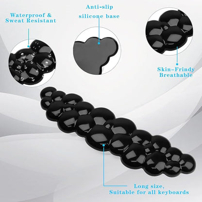 Gel Cloud Keyboard Wrist Rest, Cute Wrist Support and Arm Support Keyboard Rest for Keyboard Typing Pain Relief，Suitable for Office/Computer/Laptop/Gaming（Keyboard Wrist Rest Black ）