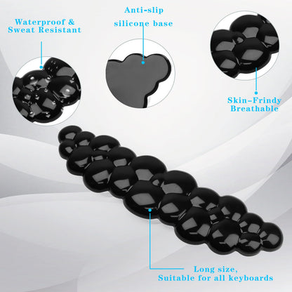 Gel Cloud Keyboard Wrist Rest, Cute Wrist Support and Arm Support Keyboard Rest for Keyboard Typing Pain Relief，Suitable for Office/Computer/Laptop/Gaming（Keyboard Wrist Rest Black ）