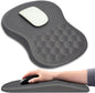 Hokafenle Ergonomic Mouse Pad Wrist Support with Massage Design, Wrist Rest Pain Relief Mousepad with Memory Foam&Non-Slip PU Base, Mouse Pads for Wireless Mouse & Desk (12x8 inch,Olive Green)