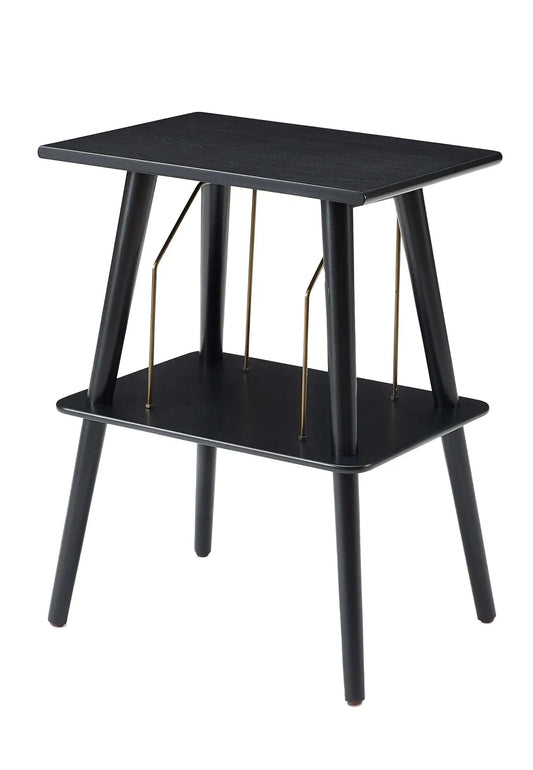 Crosley Manchester Record Player Stand, Media Console with Vinyl Storage, Modern Home Organizer, Black