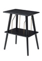 Crosley Manchester Record Player Stand, Media Console with Vinyl Storage, Modern Home Organizer, Black