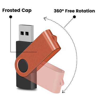 2GB 2.0 USB Flash Drive 20-Pack Thumb Drives Bulk with Lanyards