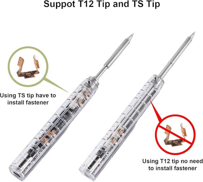 SEQURE SI012 Soldering Iron Kit, 68W Portable Soldering Iron Electric, Fast Heating, DC+PD Power Input, Digital OLED Display, Constant Temperature, Auto Sleep Welding Tool, TS-B2 Soldering Tip, XT60