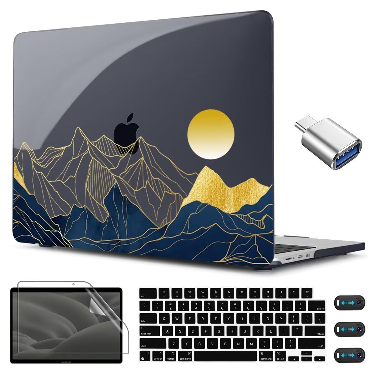 CISSOOK Compatible with MacBook Air 13.6 inch Case M2 M3 M4 M5 Ocean