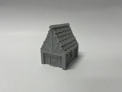 Paintable Tabletop Miniature Little Town Building Terrains Compatible with RPG War Games - 18mm Scale Dioramas Building Set Scenery with Medieval Architecture Style by HAUTICO (HVillageHouses2-1)