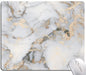 Armanza Mouse Pad, Gray Gold Marble Mouse Pad, Premium-Textured Marbling Mouse Mat Square Waterproof Non-Slip Rubber Base Computer Mousepad for Office Laptop Desk