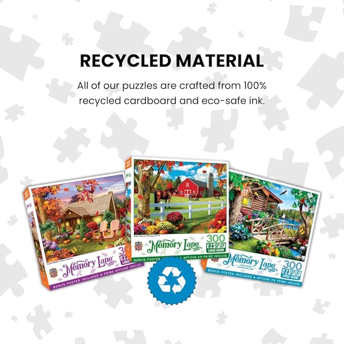 MasterPieces - 300 Piece Jigsaw Puzzle, Large EZ Grip Shapes, Bridge of Hope, Fun for Adults, Seniors, Family, Kids, Non-Glare Finish, 18"x24"