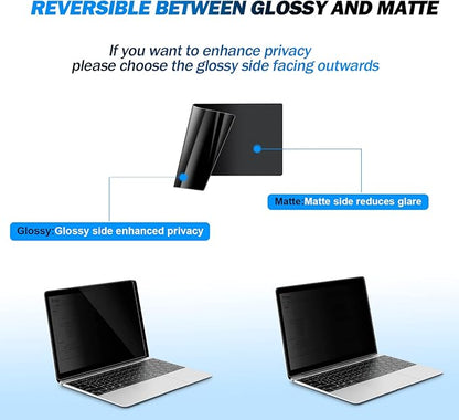 Laptop Privacy Screen Filters 15.6 Inch 16:9 Aspect Privacy Filter for 15.6 Inch Widescreen Laptop Anti-Scratch Protector Film for Data Confidentiality Anti-Glare Laptop Screen Protector