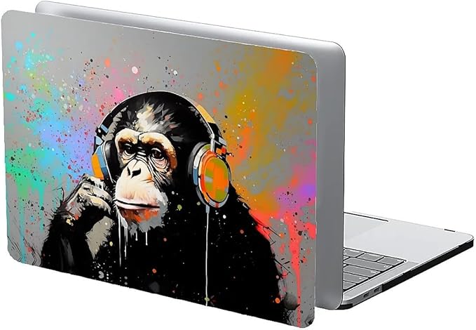 Compatible with MacBook Air 13.3 13.6 Inch Case 2022 2021 2020 2019 Plastic Hard Shell Case Cover,13.3 Pro(A1706/A1708/A1989/A2159/A2289/A2338), Monkey
