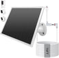 Solar Panel for Ring Camera, 8W High - Efficiency Solar Charger Compatible with Stick Up Cam & Ring Spotlight Cam (Battery) - Waterproof, 16ft Long Cable, DC3.5mm & USB C Ports, White