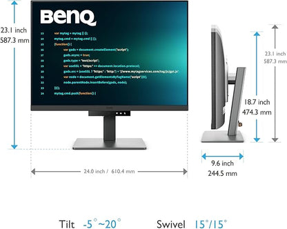 BenQ RD280U 28.2” 4K 3840x2560 3:2 Programming Monitor, Eye-Care, Nano Matte Panel, Coding Modes, MoonHalo Backlight, 90W USB-C, KVM, VESA Mount, Developer Monitor