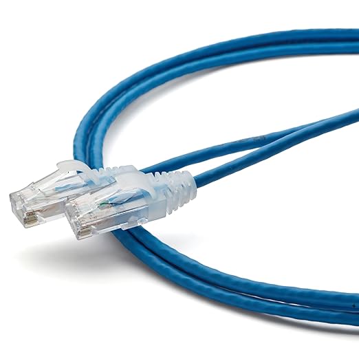 TRUECABLE Cat6 Component Rated Patch Cable, Unshielded (U/UTP), 5ft, Blue, 28AWG Solid Copper, Snagless 10G High-Speed Ethernet Cable, PoE++ 4PPoE 100W, UL Listed, RoHS-3, 1 Pack