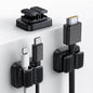 Lamicall Cord Organizer Spring Clip Holder - [1 Small Clip Hold 3 Cords] Desk Cable Management Holder, Adhesive Phone Charger Wire Keeper for Nightstand Office Car, Desk Accessories, 3Pcs