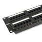 Tecmojo UL Listed 24 Port Cat6 Patch Panel, 1U Network Patch Panel for 19 inch Rack Mount equipments, 10G Support, with Cable Management, Unshielded