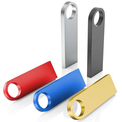 5 Pack 16GB USB Flash Drive with Keychains, Wooolken Sleek Metal USB 2.0 Thumb Drives Memory Stick for PC Laptop Computer