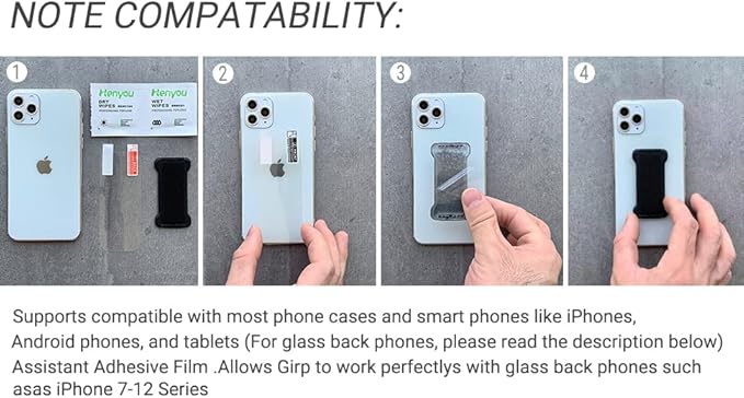 Phone Grip Holder for Hand, Universal Finger Strap Phone Holder, Finger Selfie Grip Compatible with Most Smartphones (Gold Purple) - 2Pack