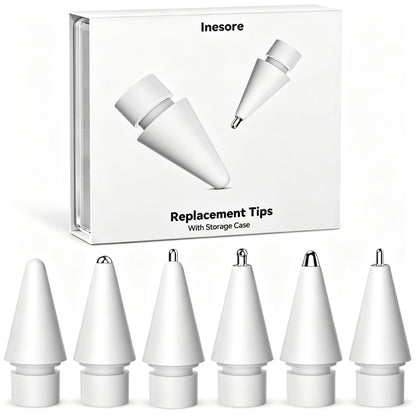 Inesore Pencil Tips for Apple Pencil Pro/1st/2nd/USB-C (6 Pack)