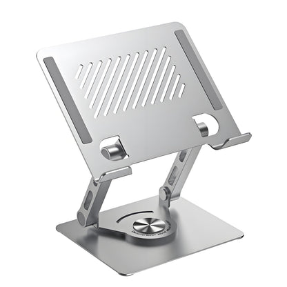 GuaziV 360° Rotating Tablet Stand - Adjustable iPad Tablet Holder for Desk, Foldable iPad Swivel Stand for Home & Office (Argent Silver)