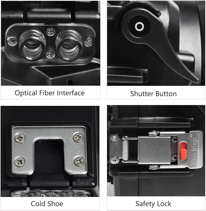 Sea frogs Underwater Camera Case Compatible with Canon EOS M6 Mark II 18-150MM IPX8 40m/130ft Maximum Diving Depth Waterproof Camera Housing for Diving, Surfing, Rowing, Skiing