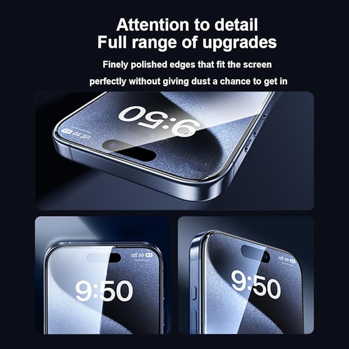 OneFish Screen Protector for Iphone 16e/14/13/13Pro, HD Clarity Tempered Glass Film 9H+ Hardness, with Hassle-Free Installation Frame, Dust-Free Bubble-Free Anti-Fingerprint, 2Pack