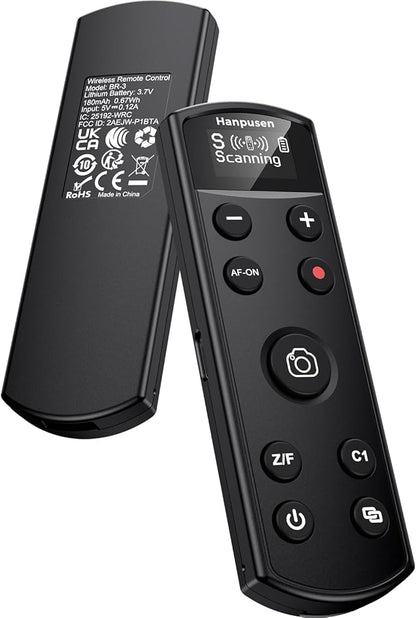 for Sony Camera Remote Control, Hanpusen Rechargeable Wireless Shutter Release with OLED Screen for ZV-E10/ZV-1/A7 III/A7 IV/ZV-1F/A6400/A6700/A6600/A6100/ZV-E1/FX30/A7C II/FX3, Replace RMT-P1BT