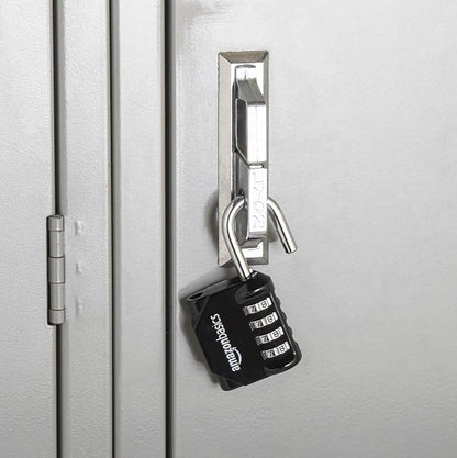 Amazon Basics 4-Digit Combination Lock for Gym and Sports, 2-Pack, Black