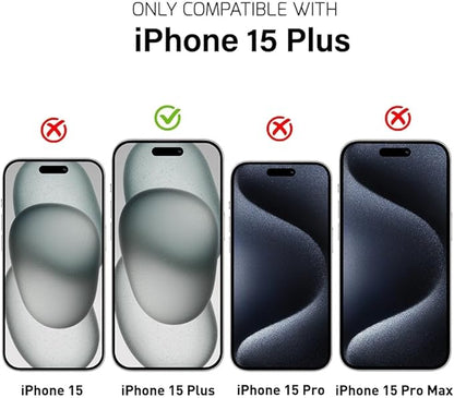 Tempered Glass Screen Protector for iPhone 15 Plus Clear (3 Pack)