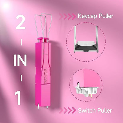 KEMOVE P10 2-in-1 Switch Puller Keycap Puller for Mechanical Keyboard, 304 Stainless Steel Key Switch Keycap Puller, Easily Remove and Replace Gaming Keyboard Switches and keycaps