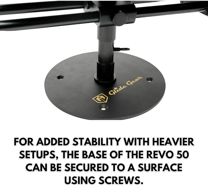 Glide Gear REVO 50 360° Rotating Camera Platform Rig, Adjustable Arm for DSLR or Smartphone, Aluminum Build, Supports Up to 40lbs