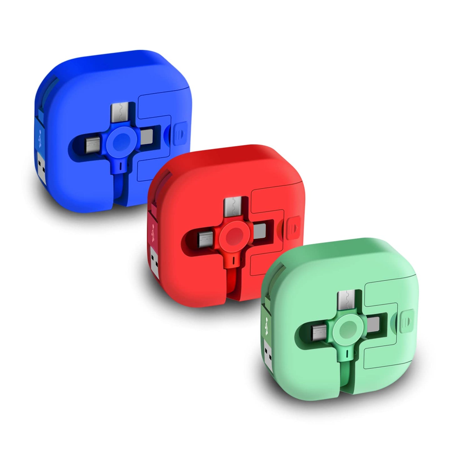3 Pcs Retractable 3-in-1 Charging Cable,Compatible with All iPhone Models