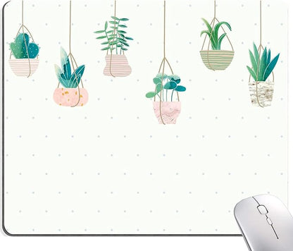 Mouse Pad, Plants Mouse Pad, Square Mouse Mat Waterproof Mousepad Non-Slip Rubber Base Mouse Pads for Office Laptop