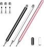 Stylus Pens for Touch Screens, 2 in 1 High Precision Universal Stylus Pen for iPad Compatible with Apple, iPhone, iPad, Android, Samsung Tablets, Phones, 3 Pack-Black,Gold,White