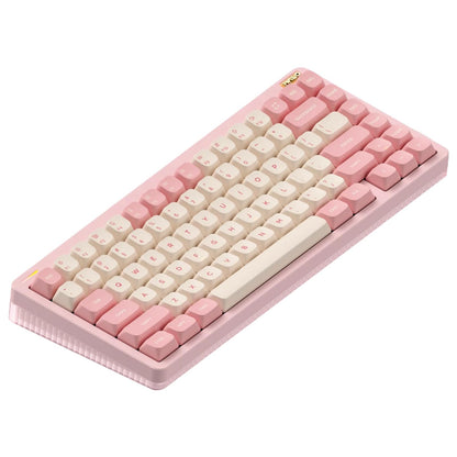 nuphy Halo75 V2 Mechancial Gaming Kyeboard,75% Wireless Hot Swappable Bluetooth Keyboard,83 Kyes RGB Backlit Keyboard,Support Bluetooth/2.4GHz/USB-C (Pink, Raspberry (46gf))