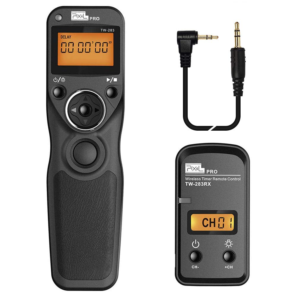 Remote Control Compatible for Sony, Pixel Wireless Shutter Release Cable TW-283 S1/S2 Timer Remote Control Compatible for Sony Alpha A100 A350 A450 A550 A560 A9 A99 A77 A7RII A7