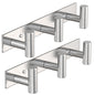 VAEHOLD Hat and Coat Wall Mount Rack - Hooks for Robes, Bags, Keys, and Towels - Bathroom Towel Hanger Organizer (White, “T“ Shape 3 Hooks 2 Pack)