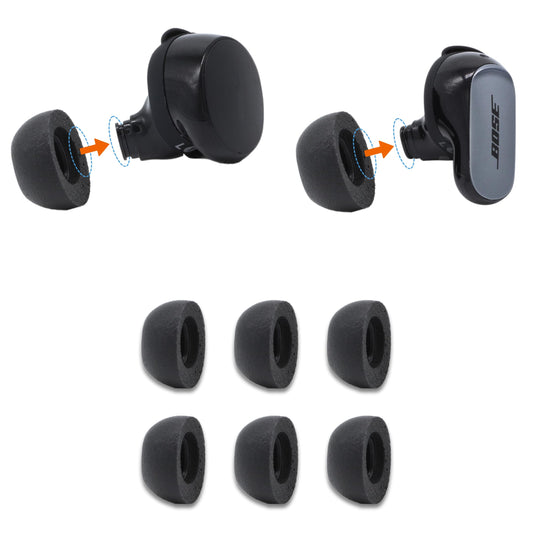 Comply Memory Foam Replacement Ear Tips, Black, Small (3 Pairs)