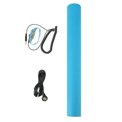 MWRF Source™ ESD Mat Kit with Wrist Strap and Grounding Cord (2 FT x 4 FT, Blue)