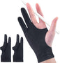 2-Pack Drawing Glove Palm Rejection for iPad Surface All Capacitive Touch Screen Artist Right/Left Hand Graphic Tablet, Graphics Monitor Digital Drawing Sketching, Inking, Coloring Two Finger Gloves