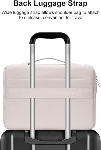MOSISO 360 Protective Laptop Case 15 inch, Laptop Sleeve Compatible with MacBook Air 15 M4 A3241 M3 A3114 M2 A2941 2025-2023, Dell XPS 15, Side Open Bag with 2 Raised&1 Flapover Pockets, Stone Gray