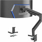 VIVO Heavy Duty Single Monitor Tension Arm for up to 27 inch Screens, Holds 14.3 lbs, Premium Desk Mount Stand, White, STAND-V101OW
