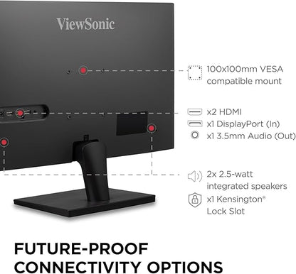 ViewSonic VS2725-2K 27 Inch QHD 1440p Monitor with 100Hz, HDMI, DisplayPort, and Variable Refresh Rate for Home and Office