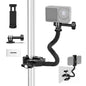 NEEWER Action Camera Mount Kit with Super Clamp, Soft Tube, Action Camera Adapter, Adjustable Holder for Flat/Round Surfaces, Compatible with GoPro Insta360 DJI Smartphone GP-26